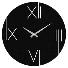 Wallity Reloj de Pared Decorativo Metal Negro 48x48 cm Grosor 1.2mm Elegancia y Arte para Hogar y Oficina
